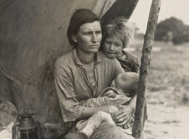 grayscale photo of mother and child